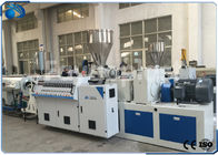 Double Screw PVC Plastic Pipe Manufacturing Machine , Plastic Sheet Extrusion Machine