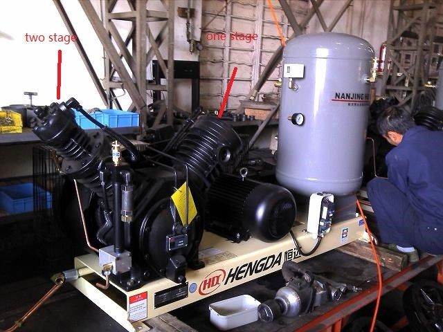 10HP 30Bar Piston Type Air Compressor , Low Noise Oil Free Air Compressor
