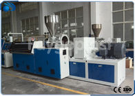 Conical Twin Screw PVC Extruder Machine , Plastic Sheet Extrusion Line 250-380kg/h