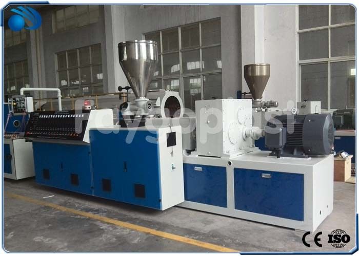 Conical Twin Screw Profile Extrusion Line For Wood Plastic Composite Profile