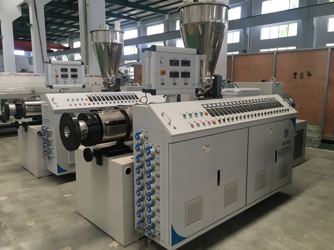 Twin Screw Plastic Extruder Machine For PVC Pipe Sheet Profile And Granules